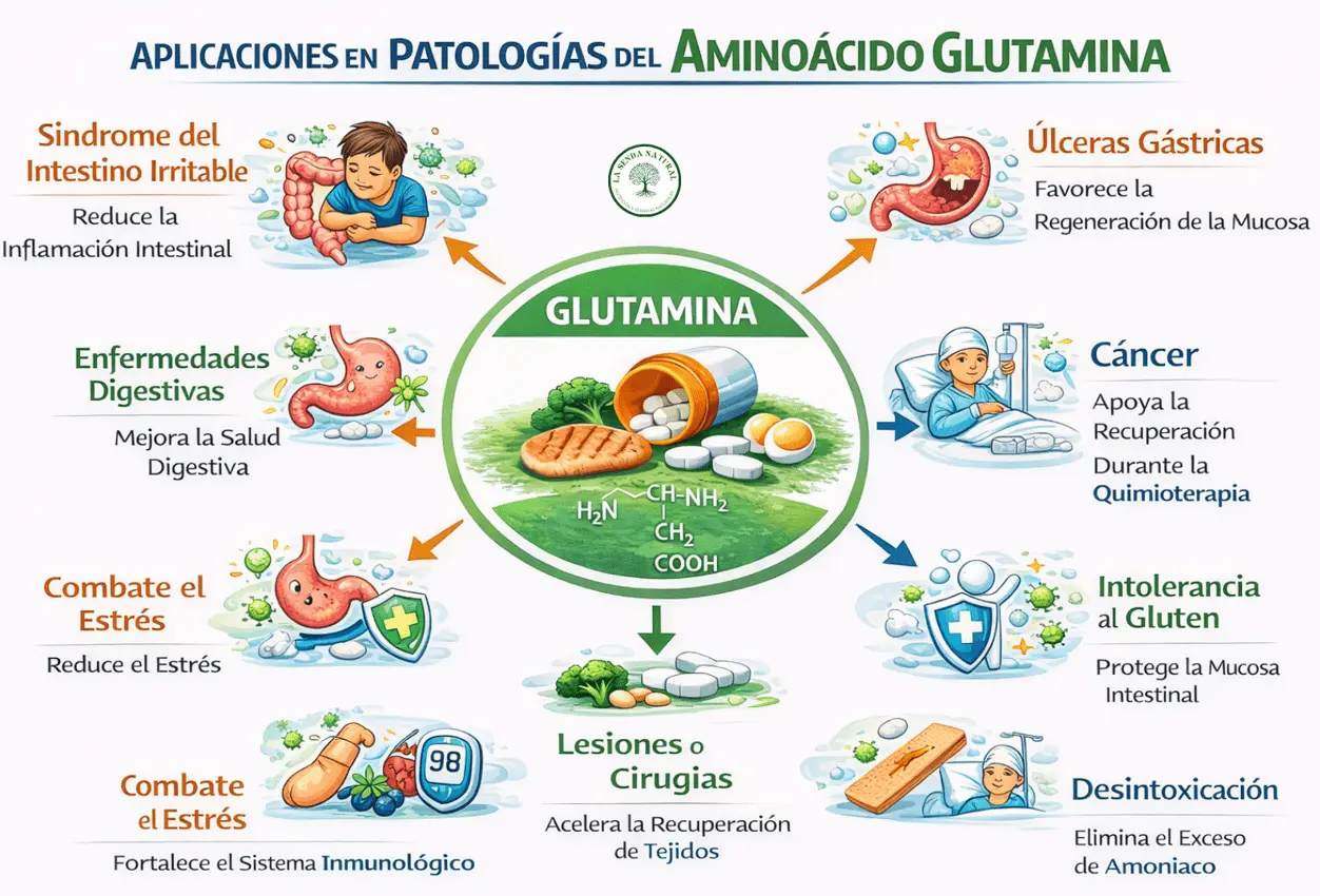 Aplicaciones en patologías del aminoácido glutamina
