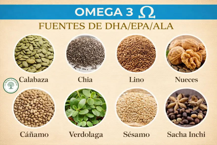 Fuentes vegetales de ácidos grasos omega 3