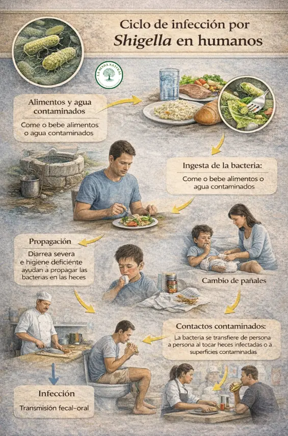 Infección por shigella en humanos