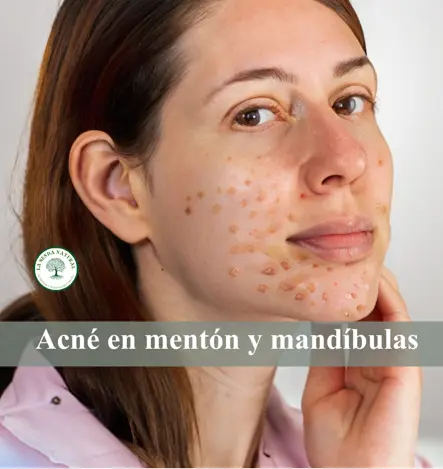 Acné en mentón y mejillas