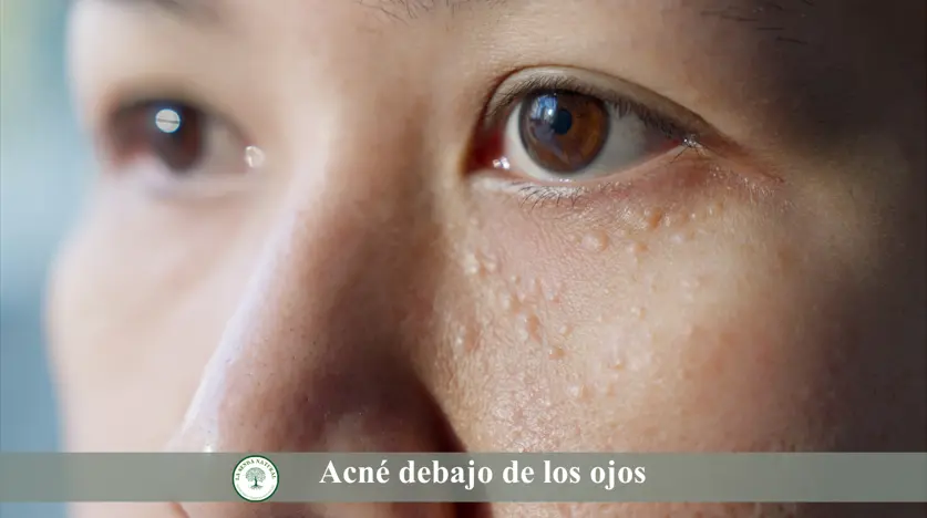 acné debajo de los ojos