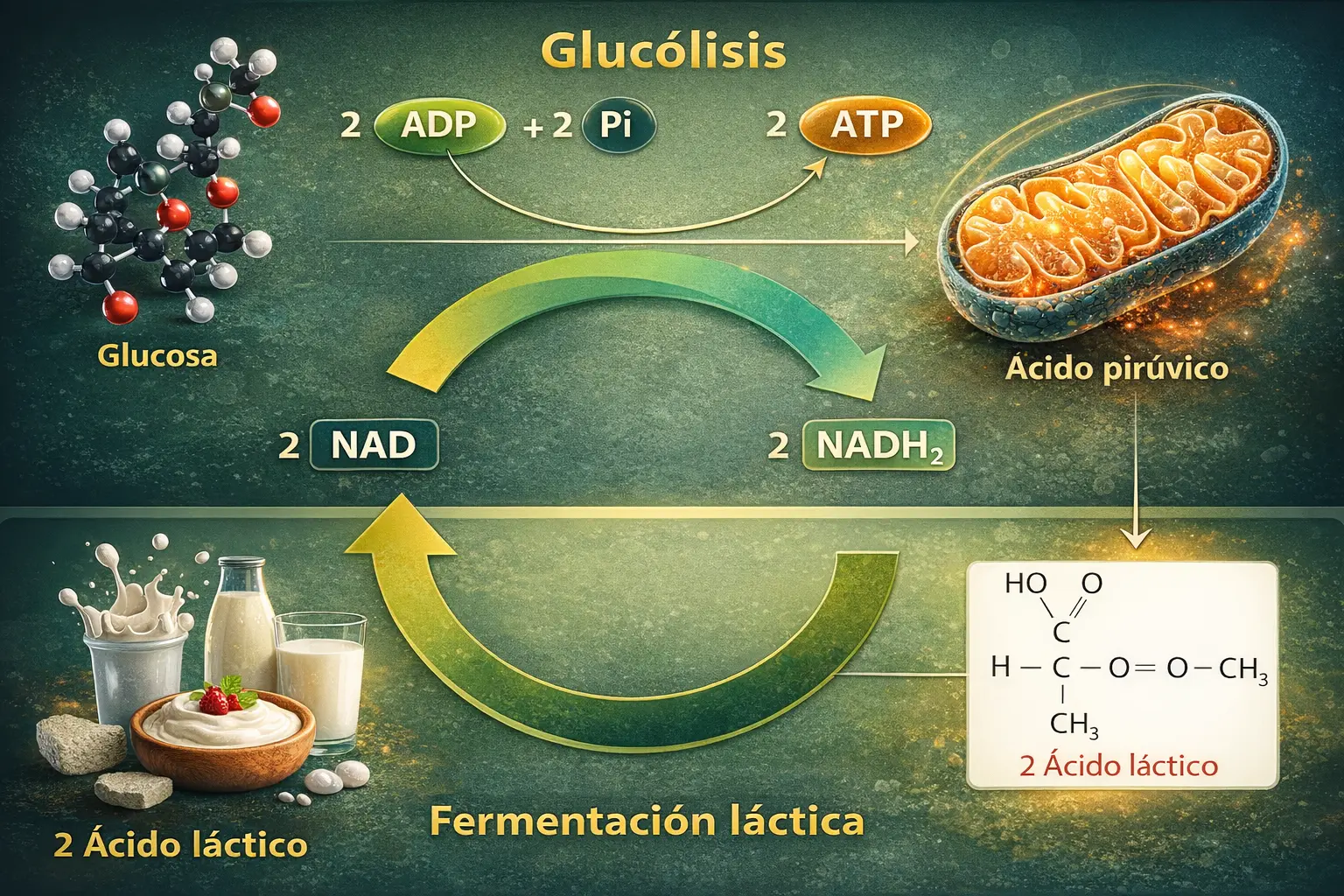 Glucólisis y fermentación láctica