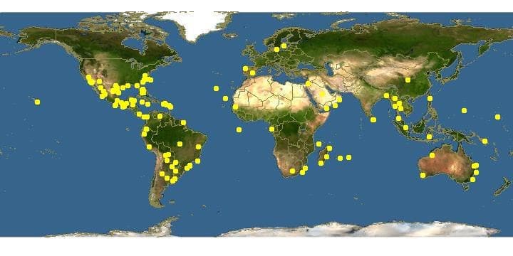 mapa de la Bacopa_monnieri
