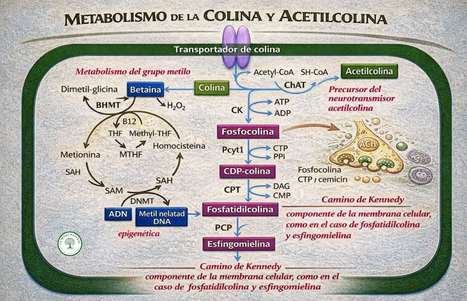 Metabolismo de colina y acetilcolina