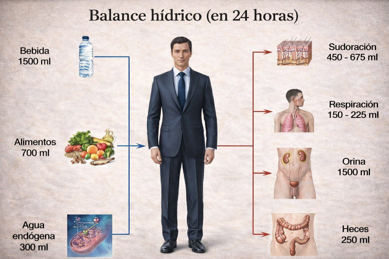 Balance hídrico de 24 horas