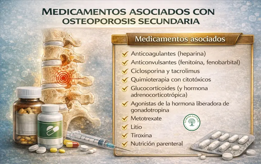 Medicamentos asociados a osteoporosis secundaria