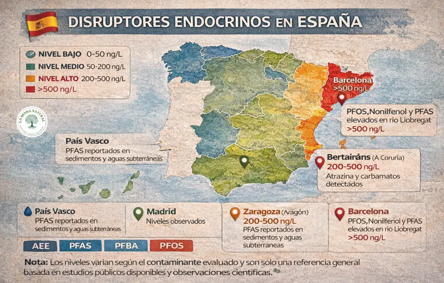 disruptores endocrinos en España